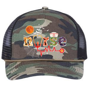 Cute Halloween Patterns Nurse Retro Rope Trucker Hat Cap