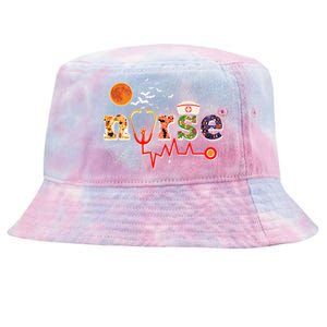 Cute Halloween Patterns Nurse Tie-Dyed Bucket Hat