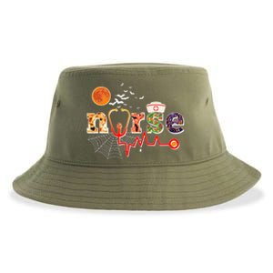 Cute Halloween Patterns Nurse Sustainable Bucket Hat