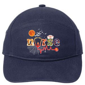 Cute Halloween Patterns Nurse 7-Panel Snapback Hat