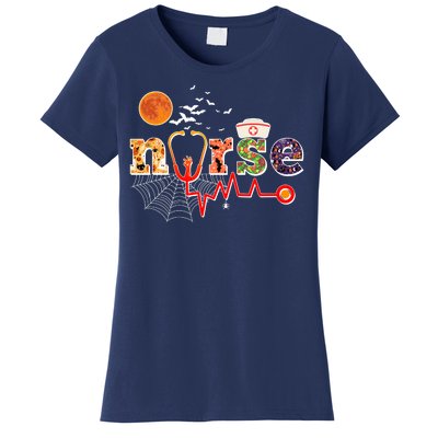 Cute Halloween Patterns Nurse Women's T-Shirt