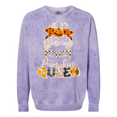 Cute Halloween Pumpkin Queen Autumn  Colorblast Crewneck Sweatshirt