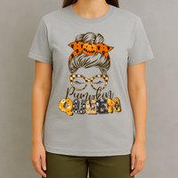 Cute Halloween Pumpkin Queen Autumn  T-Shirt