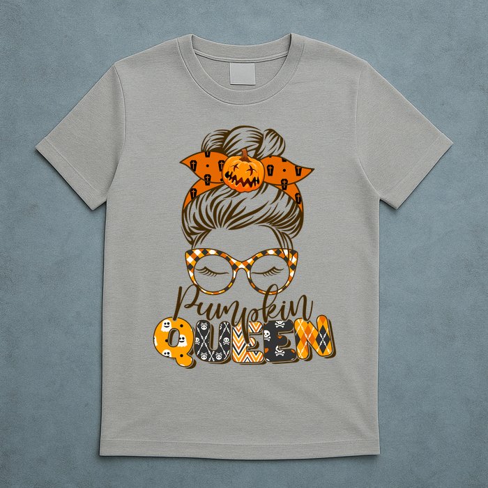 Cute Halloween Pumpkin Queen Autumn  T-Shirt