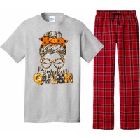 Cute Halloween Pumpkin Queen Autumn  Pajama Set