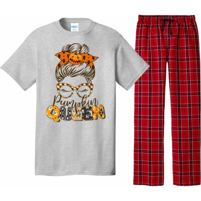 Cute Halloween Pumpkin Queen Autumn  Pajama Set