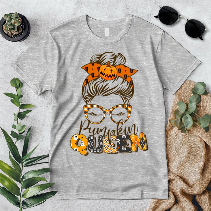 Cute Halloween Pumpkin Queen Autumn  Premium T-Shirt