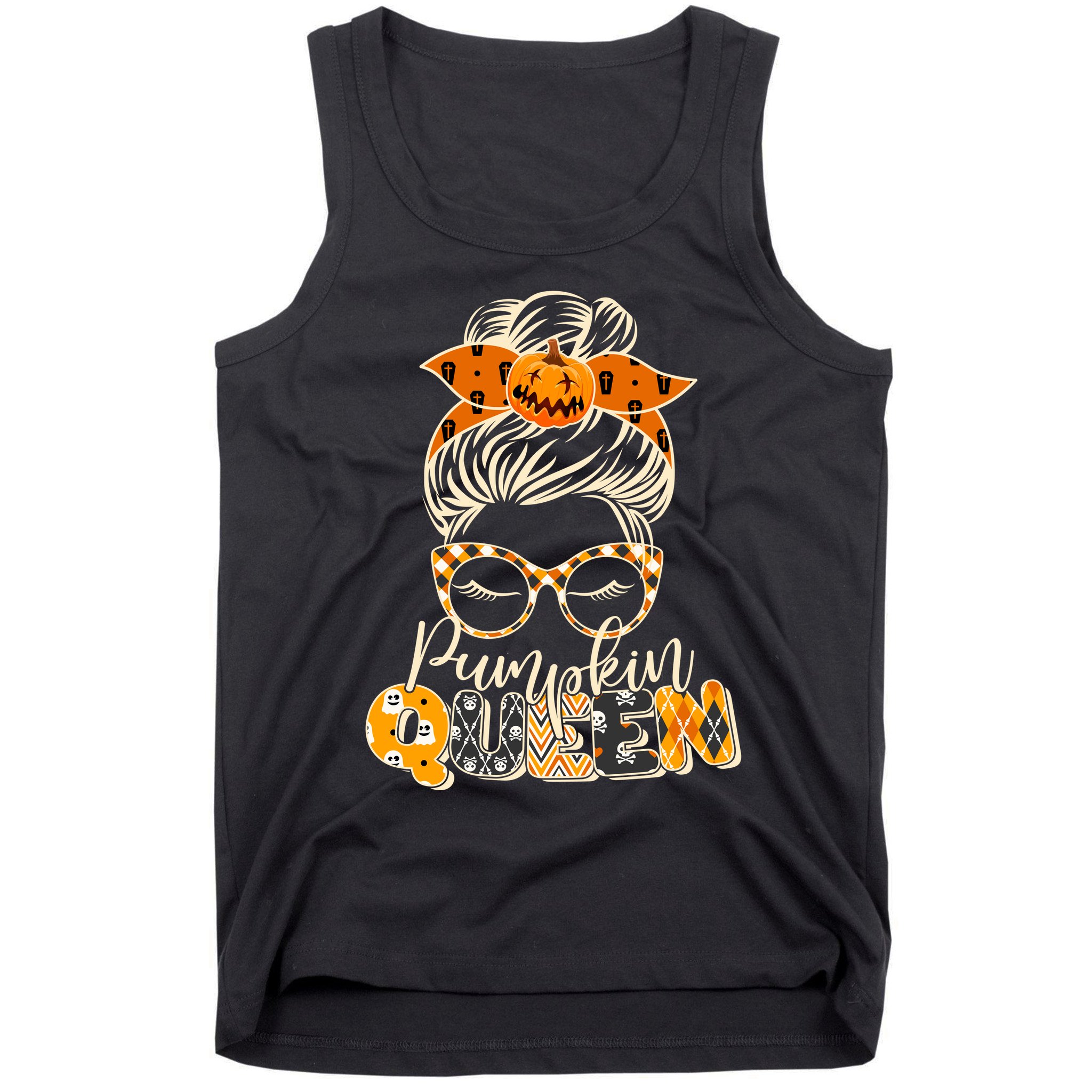 Cute Halloween Pumpkin Queen Autumn  Tank Top