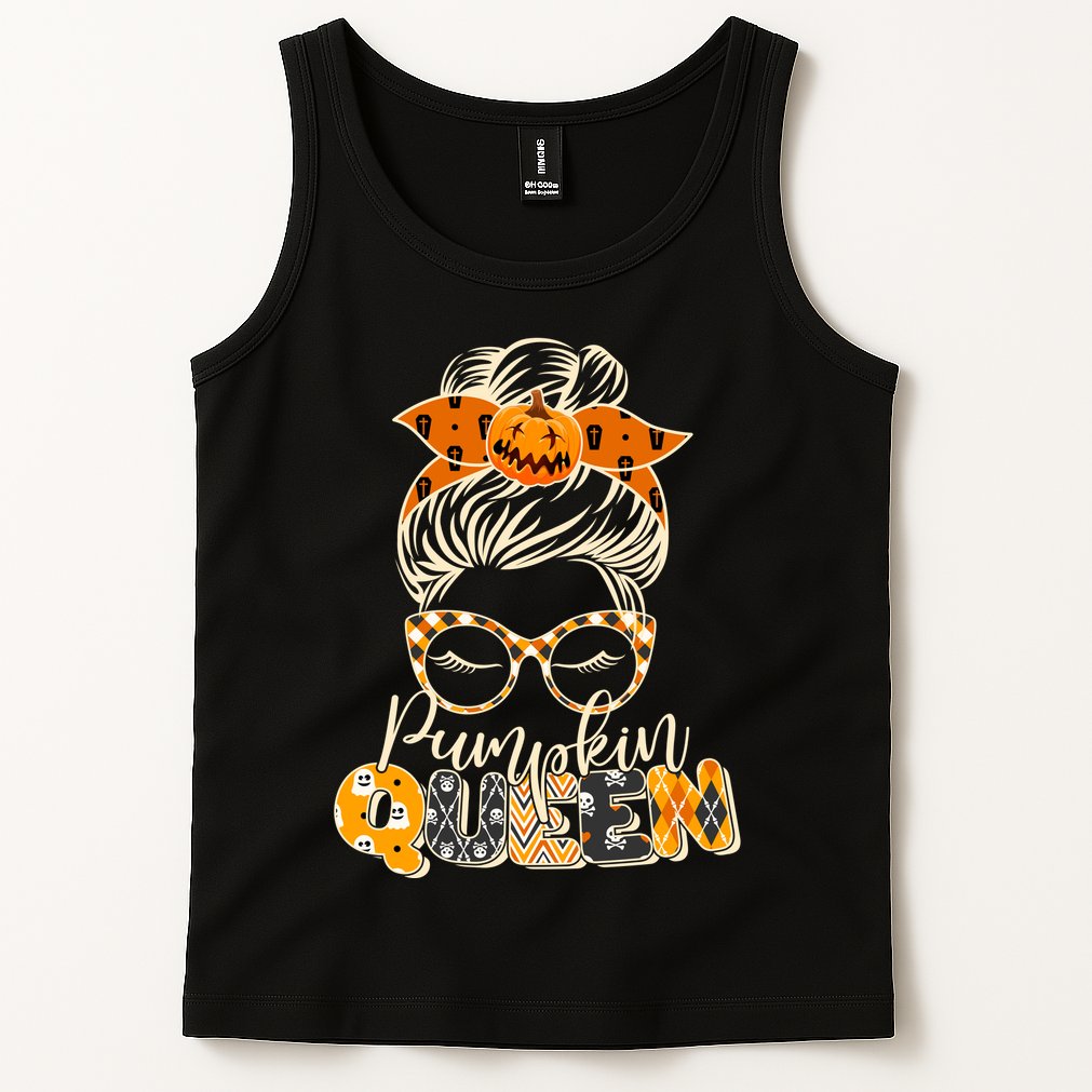 Cute Halloween Pumpkin Queen Autumn  Tank Top