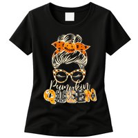 Cute Halloween Pumpkin Queen Autumn  Womens T-Shirt