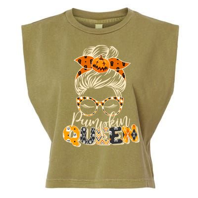 Cute Halloween Pumpkin Queen Autumn  Garment-Dyed Women's Muscle Tee