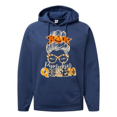 Cute Halloween Pumpkin Queen Autumn  Performance Fleece Hoodie