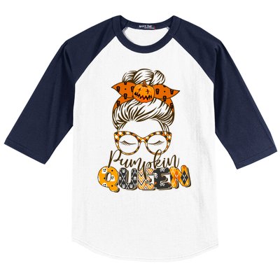 Cute Halloween Pumpkin Queen Autumn  Baseball Sleeve Shirt