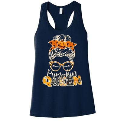 Cute Halloween Pumpkin Queen Autumn  Women's Racerback Tank