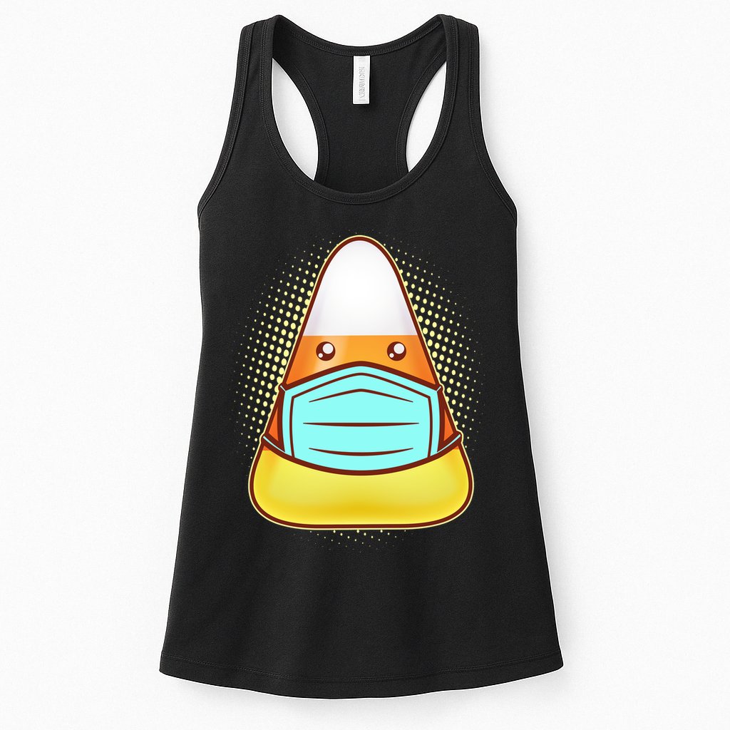 Cute Halloween Quarantine Candy Corn Womens Tank Top