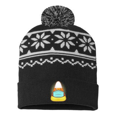 Cute Halloween Quarantine Candy Corn USA-Made Snowflake Beanie