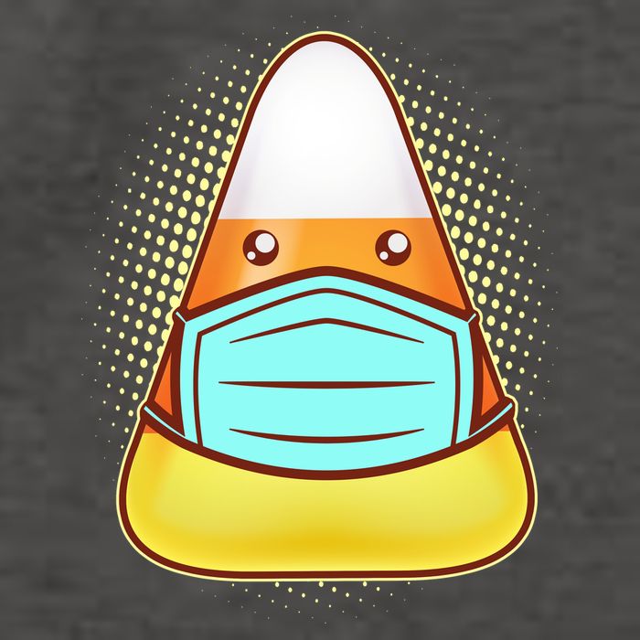 Cute Halloween Quarantine Candy Corn Vector Backpack