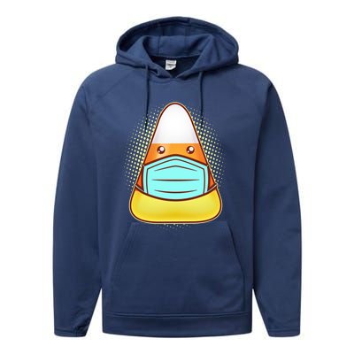 Cute Halloween Quarantine Candy Corn Performance Fleece Hoodie