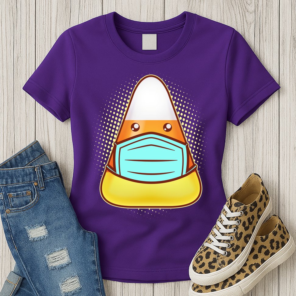 Cute Halloween Quarantine Candy Corn Womens T-Shirt