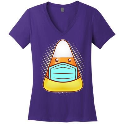 Cute Halloween Quarantine Candy Corn Women's V-Neck T-Shirt