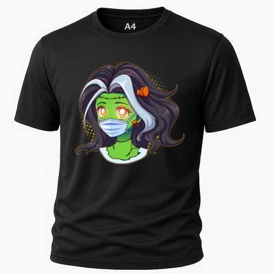 Cute Halloween Quarantined Frankenstein Monster Girl Performance Shirt
