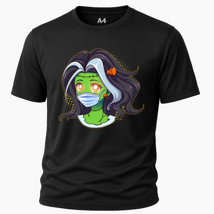 Cute Halloween Quarantined Frankenstein Monster Girl Cooling Performance Crew T-Shirt
