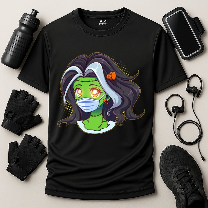 Cute Halloween Quarantined Frankenstein Monster Girl Cooling Performance Crew T-Shirt