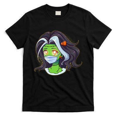Cute Halloween Quarantined Frankenstein Monster Girl T-Shirt