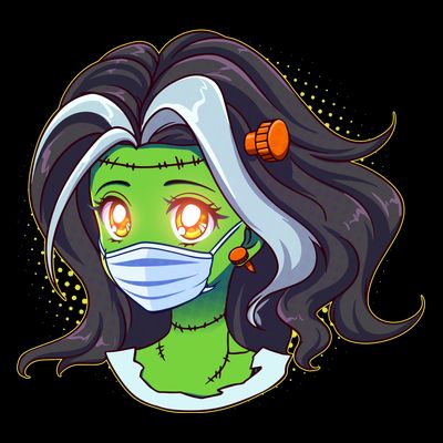 Cute Halloween Quarantined Frankenstein Monster Girl T-Shirt