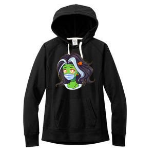 Cute Halloween Quarantined Frankenstein Monster Girl Women's Fleece Hoodie