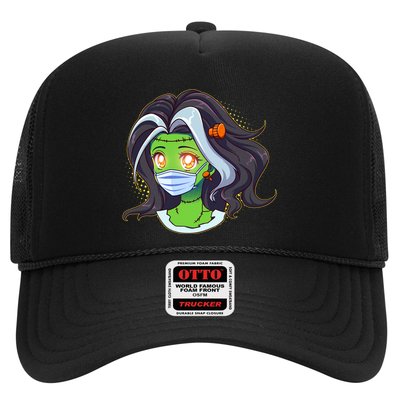 Cute Halloween Quarantined Frankenstein Monster Girl Trucker Hat