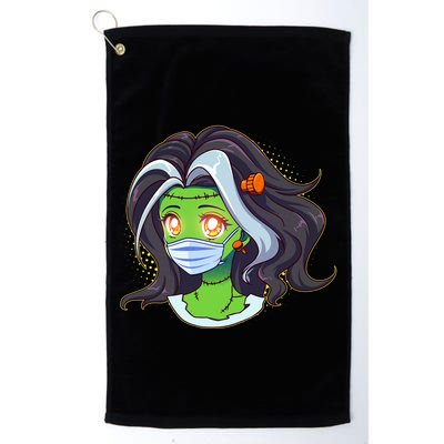 Cute Halloween Quarantined Frankenstein Monster Girl Golf Towel