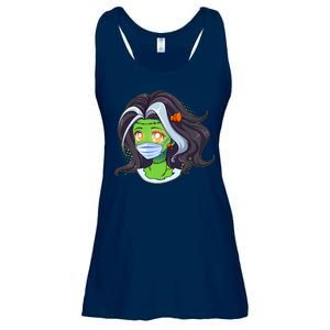 Cute Halloween Quarantined Frankenstein Monster Girl Ladies Essential Flowy Tank