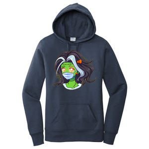 Cute Halloween Quarantined Frankenstein Monster Girl Women's Pullover Hoodie