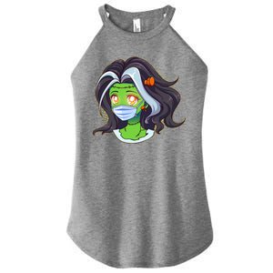 Cute Halloween Quarantined Frankenstein Monster Girl Women's Perfect Tri Rocker Tank