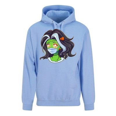 Cute Halloween Quarantined Frankenstein Monster Girl Unisex Surf Hoodie