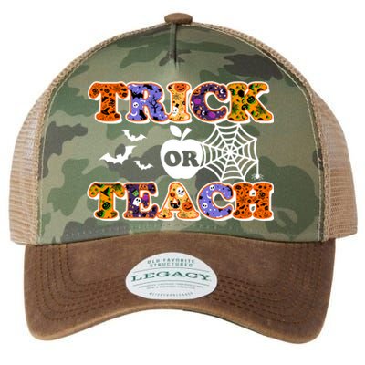 Cute Halloween Trick Or Teach Teacher Legacy Tie Dye Trucker Hat