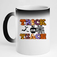 Cute Halloween Trick Or Teach Teacher 11oz Black Color Changing Mug