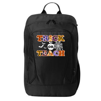 Cute Halloween Trick Or Teach Teacher City Backpack