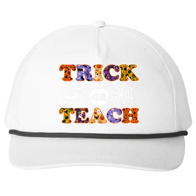 Cute Halloween Trick Or Teach Teacher Snapback Five-Panel Rope Hat