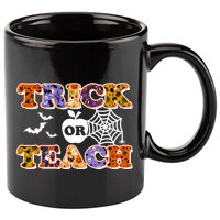 Cute Halloween Trick Or Teach Teacher 11oz C Handle Ceramic Mug