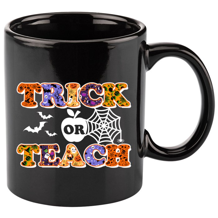 Cute Halloween Trick Or Teach Teacher 11oz C Handle Ceramic Mug