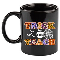 Cute Halloween Trick Or Teach Teacher 11oz C Handle Ceramic Mug