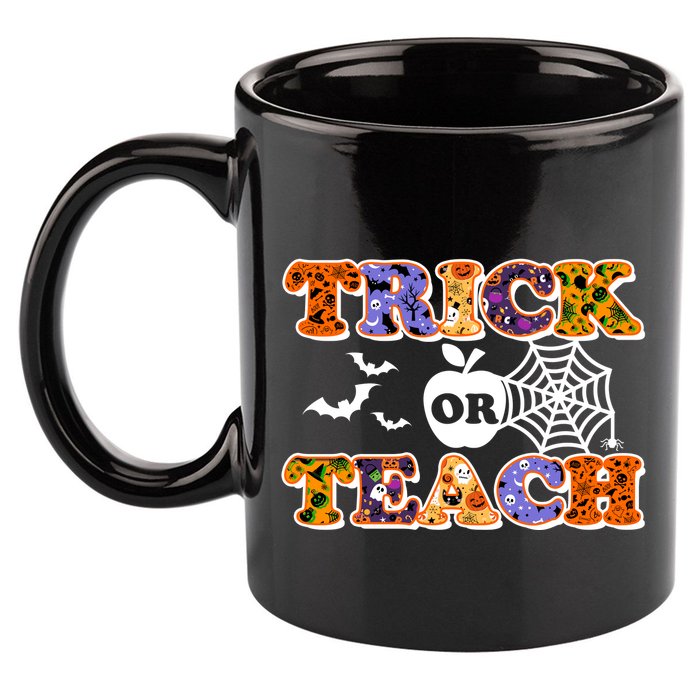 Cute Halloween Trick Or Teach Teacher 11oz C Handle Ceramic Mug