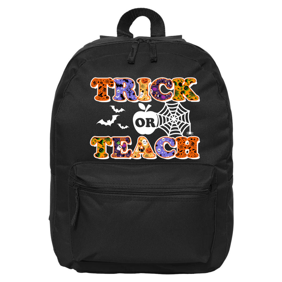 Cute Halloween Trick Or Teach Teacher 16 in Basic Backpack