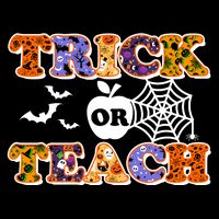 Cute Halloween Trick Or Teach Teacher 16 in Basic Backpack