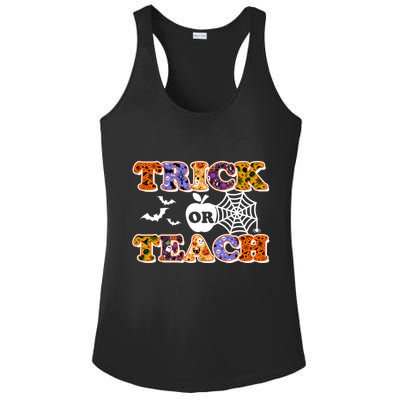 Cute Halloween Trick Or Teach Teacher Ladies PosiCharge Competitor Racerback Tank