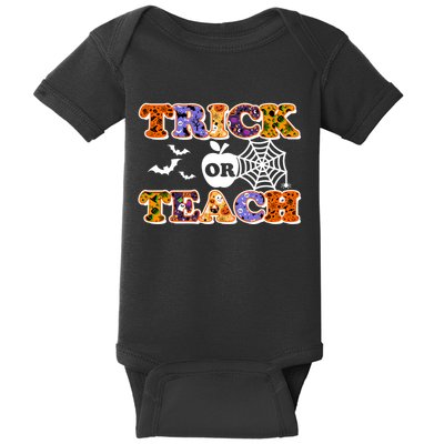 Cute Halloween Trick Or Teach Teacher Baby Bodysuit