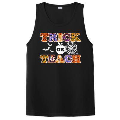 Cute Halloween Trick Or Teach Teacher PosiCharge Competitor Tank