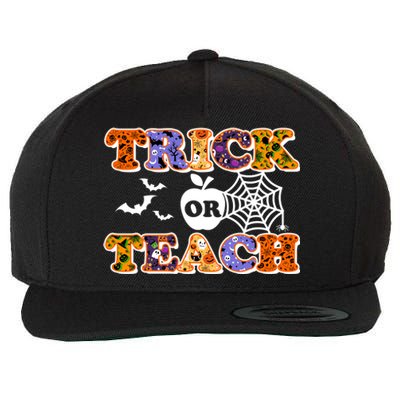 Cute Halloween Trick Or Teach Teacher Wool Snapback Cap